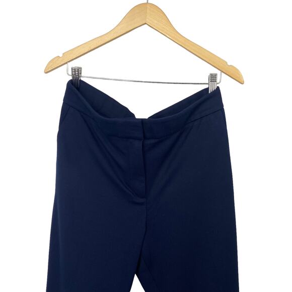 Talbots Trouser Pants Navy Blue High Rise Pleated Cuffed NEW Womens Large Petite - Picture 3 of 8